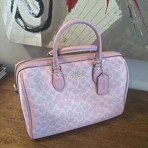 Coach Light Pink Signature Satchel
